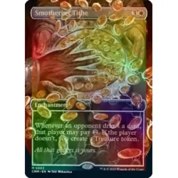 FOIL SMOTHERING TITHE (BORDERLESS) Commander Masters Magic MTG MINT CARD - Image 1