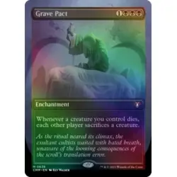 FOIL GRAVE PACT (BORDERLESS) Commander Masters Magic MTG MINT CARD - Image 1