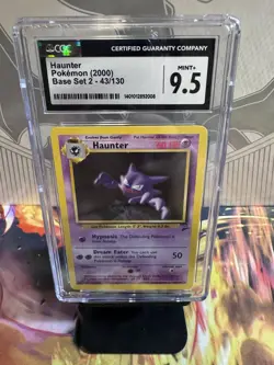 CGC 9.5 Haunter Base Set 2 Unlimited 2000 Pokemon Card - Image 1