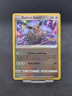 Radiant Eevee SWSH230 Pokemon GO Ultra Rare Holo Shiny Promo Pokemon Card * New - Image 1