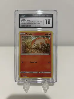 CGC 10 Gem Mint Ponyta Pokemon Card Holo Trading Card Game Classic - Image 1