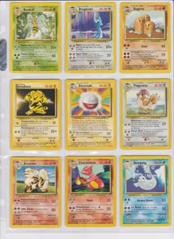 1999 Pokemon Base Set Unlimited Cards #17-102 Lot Binder Kept - Image 2