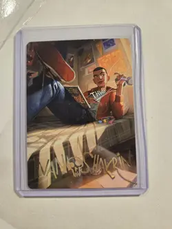 MTG Spider-Man Miles Morales Art Series Gold Stamped Signature 35/54 - Image 3