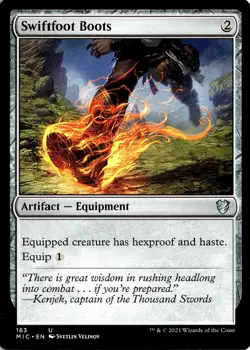 NM - Swiftfoot Boots U Commander: Innistrad: Midnight Hunt 163 - Image 1