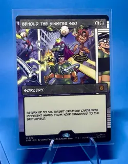 NM Borderless Behold the Sinister Six!, MTG, Marvel's Spider-Man, Magic, 221 - Image 1