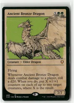 Magic the Gathering Ancient Bronze Dragon Showcase Battle for Baldur's Gate #406 - Image 1