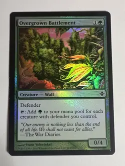 MTG - Overgrown Battlement FOIL - Rise of the Eldrazi - NM/EX - Pauper - EDH - Image 1