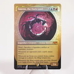 Sauron, the Dark Lord 329 Showcase Foil Universe Beyond LoTR MTG NM See Video - Image 1