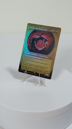 Sauron, the Dark Lord 329 Showcase Foil Universe Beyond LoTR MTG NM See Video - Image 2