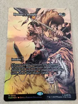 Hunter's Insight - #35 Foil (Borderless) Spider Man - Eternal-Legal - Mtg - Image 1
