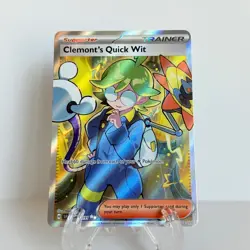 Clemont's Quick Wit 229/191 Surging Sparks Ultra Rare Full Art Supporter Pokemon - Image 1