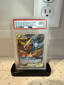 Pokemon TCG Moltres Zapdos Articuno SM210 Promo Tag Team PSA 10 Gem Mint - Image 1