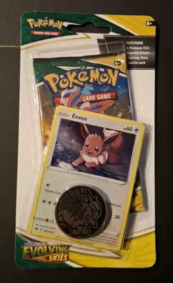 Pokemon TCG: Sword & Shield Evolving Skies Checklane Blister Pack - Eevee Promo - Image 1