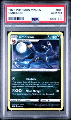 2025 POKEMON M24 EN-MCDONALD'S COLL #009 UMBREON PSA 10 - Image 1