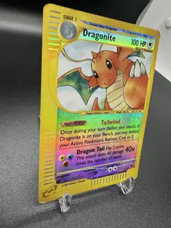 2002 Pokemon Expedition Dragonite 9/165 Reverse Holo Rare WOTC E-Series Vintage - Image 2