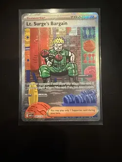 Lt. Surge's Bargain 185/132 Special Illustration Rare Pokemon Mega Evolution SIR - Image 1