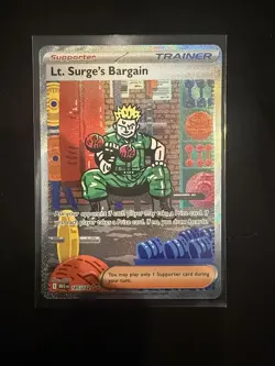 Lt. Surge's Bargain 185/132 Special Illustration Rare Pokemon Mega Evolution SIR - Image 2
