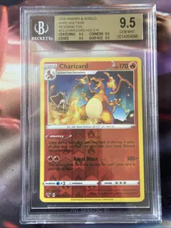 Pokemon TCG BGS 9.5 Charizard Vivid Voltage Reverse Holo 025/185 - Image 1