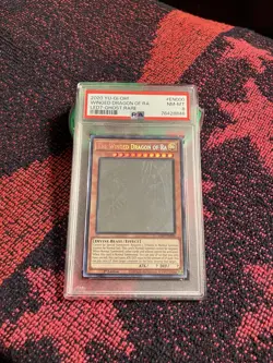 2020 Yu-Gi-Oh! Ghost Rare 1st Edition the Winged Dragon of Ra LED7-EN000 PSA 8 - Image 3