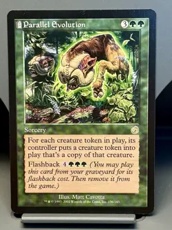 PARALLEL EVOLUTION - Torment Green RARE MAGIC The Gathering MTG CARD EX LP - Image 1