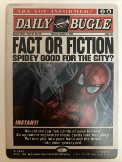 MTG Fact Or Fiction (1995) *Non-Foil* Secret Lair: Spider-Man Daily Bugle NM/M - Image 1