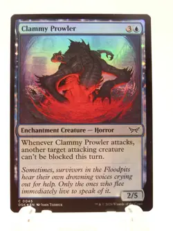 MTG Trading Cards Clammy Prowler DSK Duskmourn MTG 45 FOIL COMMON - Image 1