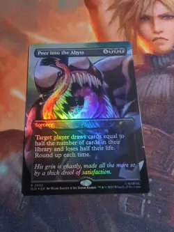 Peer into the Abyss (2002) COLORS FOIL MTG NM Venom Spider-Man Secret Lair - Image 1
