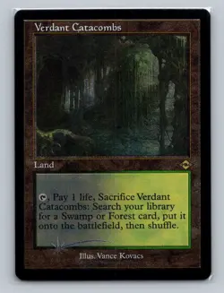 1x ETCHED FOIL Verdant Catacombs Retro Frame (440) Modern Horizons 2 MTG MagicNM - Image 1