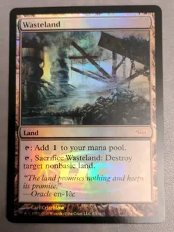 NM Wasteland Foil DCI English Judge Promo MTG Magic the Gathering - Image 1