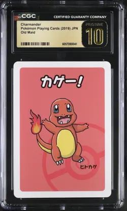 CGC PRISTINE 10 Charmander Old Maid Playing Cards 2019 Japanese Pokemon Card - Image 1