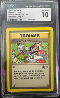 COMPUTER ERROR 2000 Pokemon League Black Star Promos #16 - CGC 10 GEM MINT - Image 1