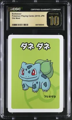 CGC PRISTINE 10 Bulbasaur Old Maid Playing Cards 2019 Japanese Pokemon Card - Image 1