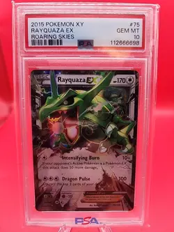 Pokemon XY Roaring Skies Rayquaza EX #75/108 2015 Psa 10 - Image 1