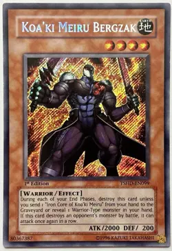 YUGIOH Koa'ki Meiru Bergzak TSHD-EN099 1st edition Secret Rare Near-Mint NM - Image 1