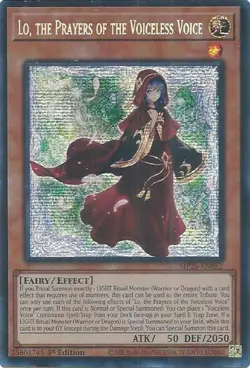 Lo, the Prayers of the Voiceless Voice Prismatic Secret Rare 1st Edition Yugioh - Image 1