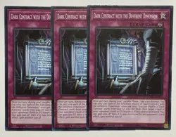 3X Dark Contract With The Different Dimension DOOD-EN073 C NM 1st Ed Yugioh - Image 1