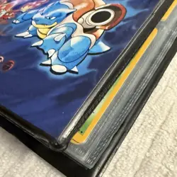 1999 POKEMON WOTC BLUE CARD BINDER CASE 18 CARDS HOLOS HYPNO SYCTHER EEVEE - Image 3