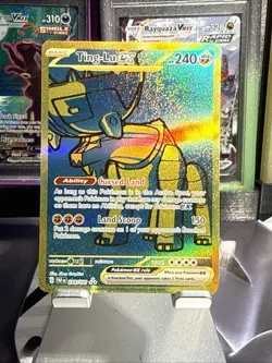 Ting-Lu EX 244/091 Paldean Fates Gold Secret Rare Pokemon TCG Card - Image 1