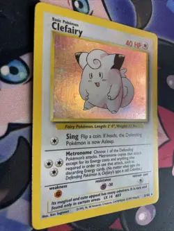 Clefairy 5/102 MP Holo Base Set Unlimited Rare Pokemon TCG Card - Image 3