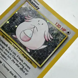 Chansey Pokemon Card 3/102 Base Set Holo Rare Unlimited Vintage WOTC - Image 5