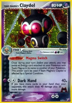 Pokemon Card EX Team Magma VS Team Aqua Magma's Claydol 8/95 Holo 2004 NM - Image 1