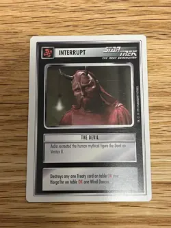 Star Trek CCG 1E Alpha WB 1994 The Devil Mint Rare Card - Image 1