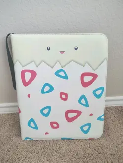 Pokemon Binder - Togepi Binder For Cards - Zip Closure Wrist Strap - Image 1