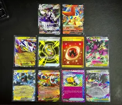Pokemon Card Lot Hyper Rare, EX, Full Art, V &, Vmax 10 Card Lot - Image 1