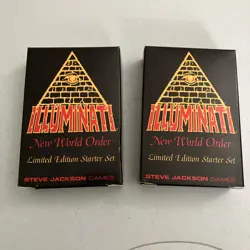 2 Open UnLIMITED STARTER SET 1995 Illuminati INWO Card Game New World Order Lot - Image 1