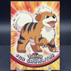 Growlithe 58 Black Logo Topps Pokemon Card - Image 1