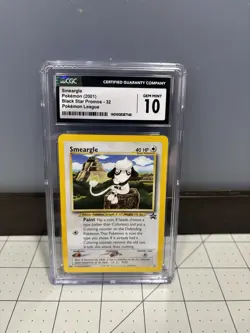 CGC Graded Pokemon Gem Mint 10 Card Smeargle Black Star Promos #32 Nintendo 2001 - Image 1