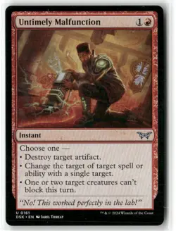 Duskmourn: House of Horror Magic: The Gathering Untimely Malfunction - Image 1