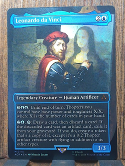 💕MTG💕 Leonardo da Vinci (FOIL Borderless) Assassin's Creed MYTHIC NM✨ - Image 1