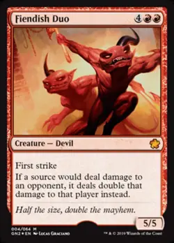MTG Fiendish Duo - Foil, Magic Game Night 2019, Lightly Played, English - Image 1